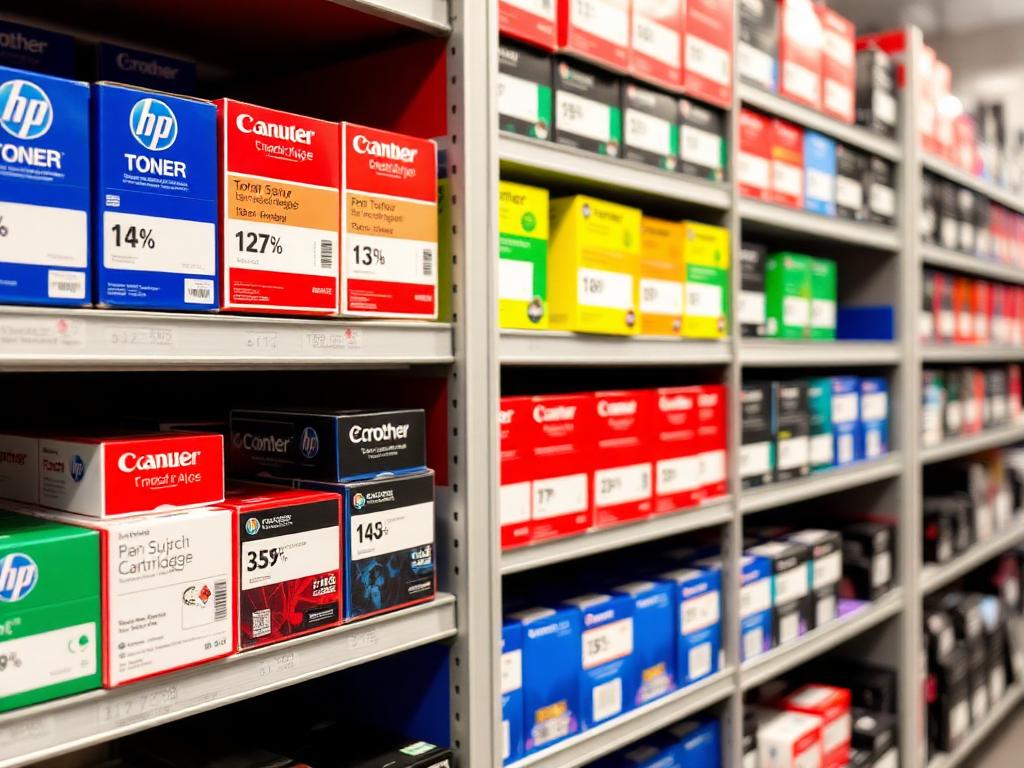 Toner cartridge shelves